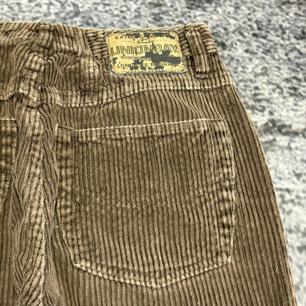 Unionbay Corduroy Pants Womens 11 (27x30) Brown Straight Leg Casual VTG Y2K - Picture 5 of 14